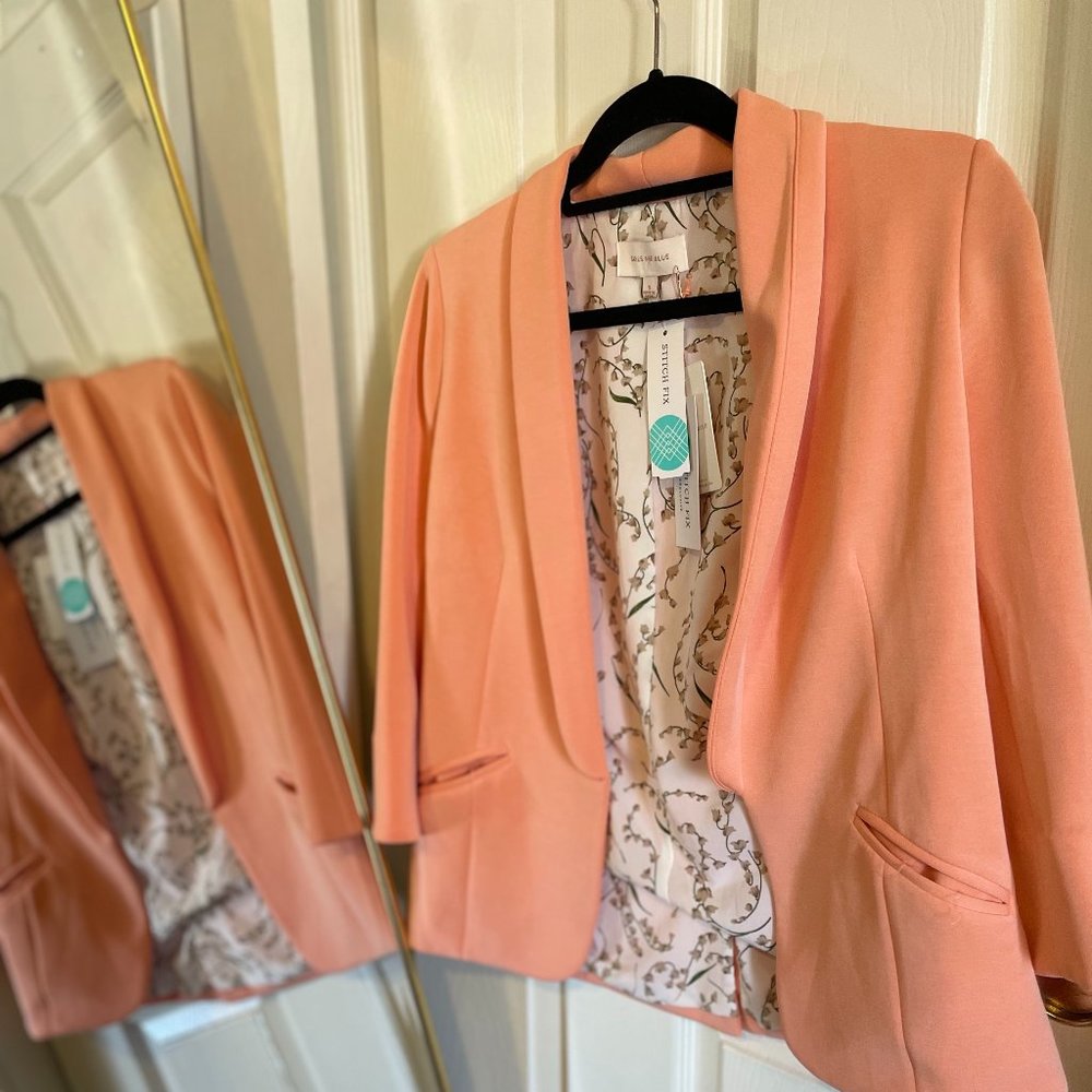 Skies Are Blue Peach Blazer Size S